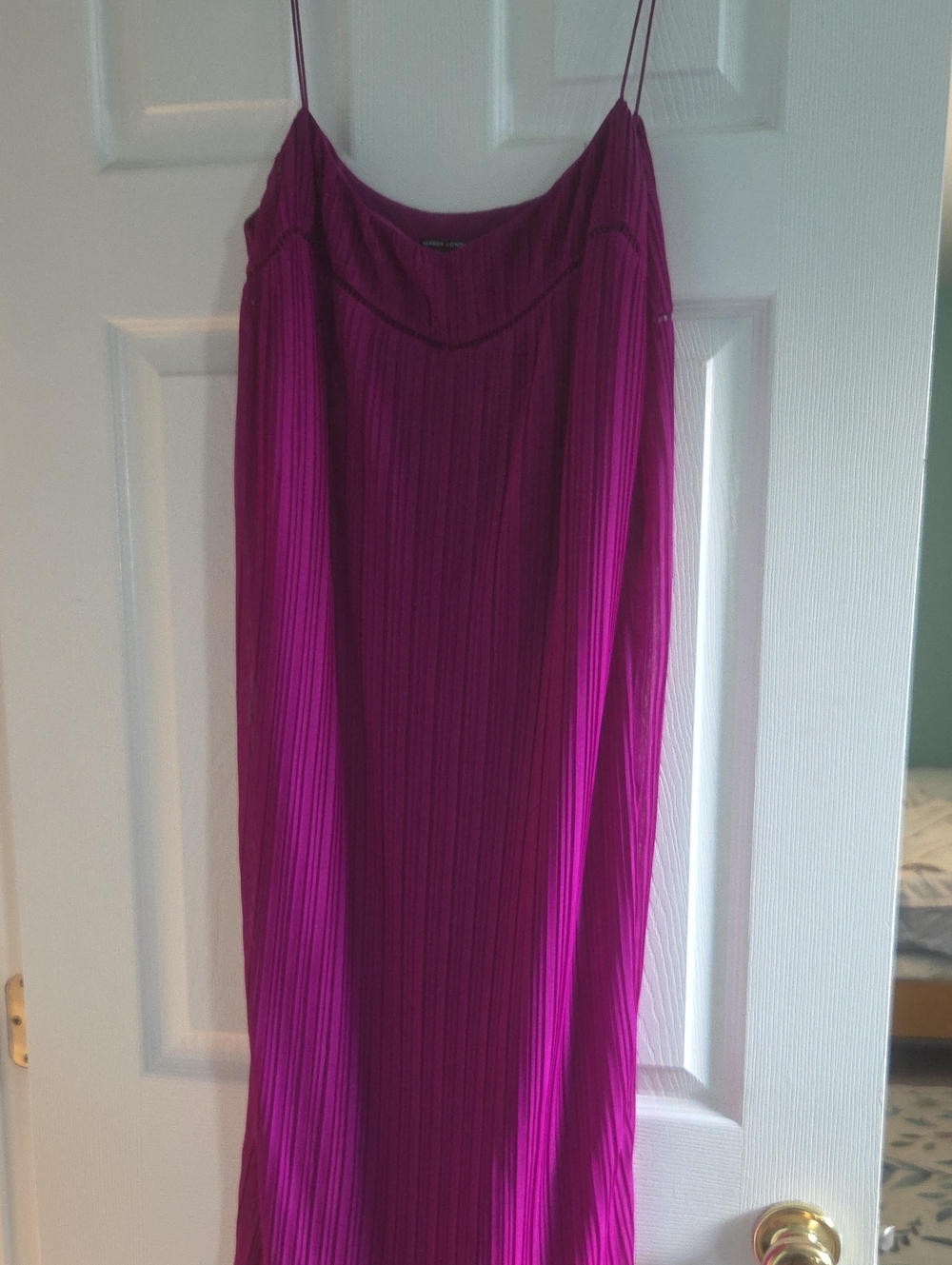 Maggy London Fuchsia Pleated Maxi Skirt